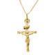 Alexander Castle Solid 9ct Gold Crucifix Necklace for Women - Gold Cross Necklace Pendant with 18" 9ct Gold Chain & Jewellery Gift Box - 22mm x 14mm