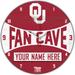 WinCraft Oklahoma Sooners Personalized 14'' Round Wall Clock