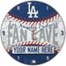 WinCraft Los Angeles Dodgers Personalized 14'' Round Wall Clock