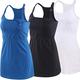 ZUMIY Women's Nursing Tanks Maternity Tops Postpartum Breastfeeding Cami Racerback (Medium, Black+White+Peacock Blue /3pack)