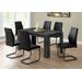 "Dining Table / 60"" Rectangular / Kitchen / Dining Room / Laminate / Black / Contemporary / Modern - Monarch Specialties I 1089"