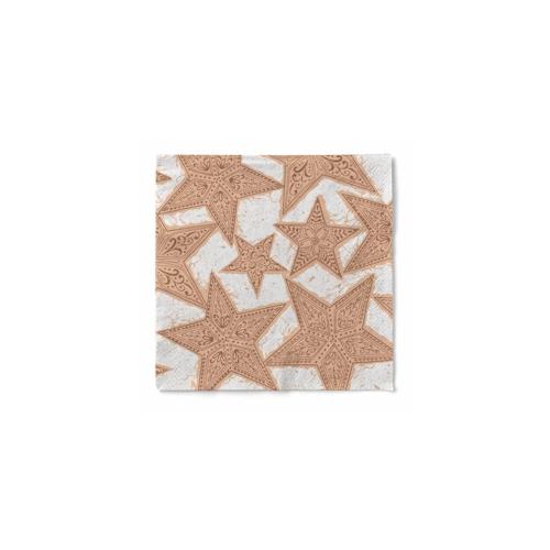 Sovie HORECA Serviette Gitte in Zimt aus Tissue 33 x 33 cm, 100 Stück – Sterne Christmas