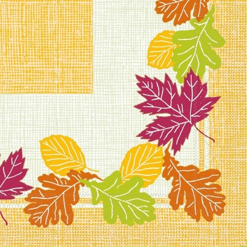 Mank Serviette Tissue Brian, 40x40 cm, 100 Stück - Herbst Laub Blätter Image