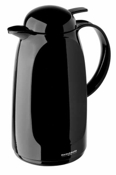 Helios Isolierkanne 1l RELAX PUSH Kunsstoff schwarz, 1 Stück Image