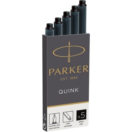 Parker Tintenpatrone Quink Schwarz 5 Stück Image
