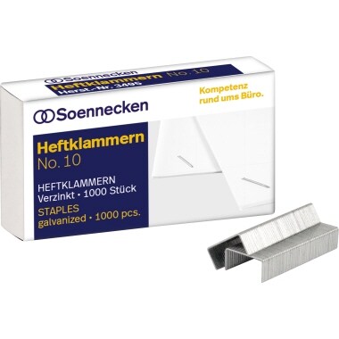 Soennecken Heftklammern 3495 Nr.10 verzinkt 1.000 St./Pack. Image