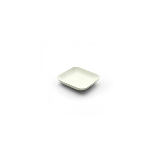 Teller aus Zuckerrohr in Weiss, viereckig, 80 x 80 x h 15 mm, 40 Stück