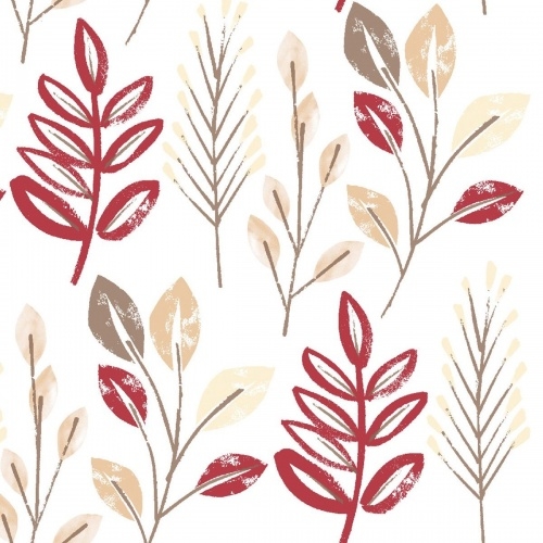 Mank Serviette Airlaid Cedrik in Bordeaux-Braun, 40 x 40 cm, 50 Stück - Herbst Blätter Gräser Image