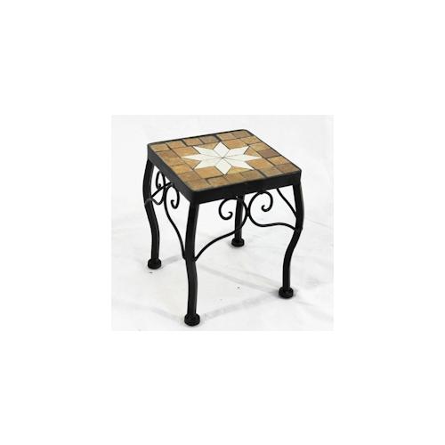 DanDiBo Blumenhocker Merano Mosaik 12015 Blumenständer 21 cm Hocker Eckig Beistelltisch