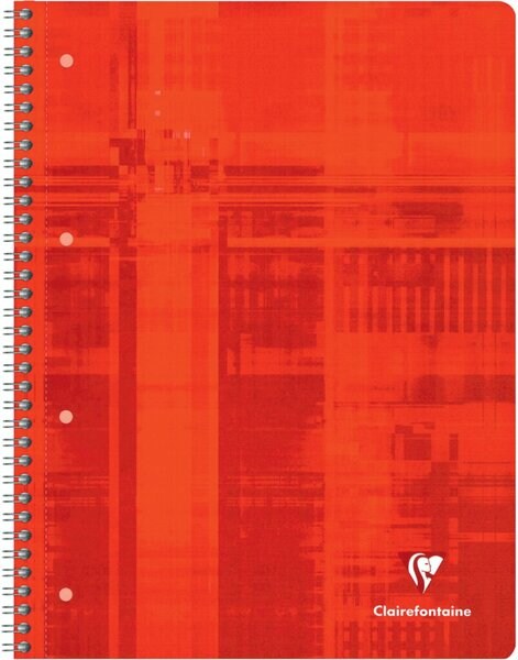 Clairefontaine Collegeblock A4 kariert, 80 Blatt 90 g/qm, satiniert, 4-fach Lochung, Mikroperforation Image
