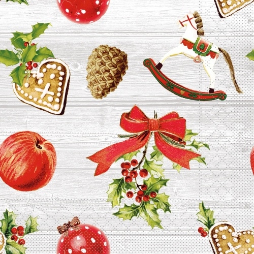 Mank Serviette Tissue Advent, 33 x 33 cm, 100 Stück - Weihnachten Christmas Adventskranz Image