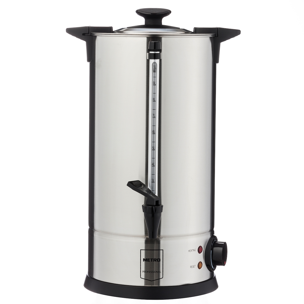 METRO Professional Wasserkocher / Glühweinspender GWB1010, Edelstahl, 10 L, 1300 W, 65 Tassen, mit Wasserstandsanzeige, silber Image