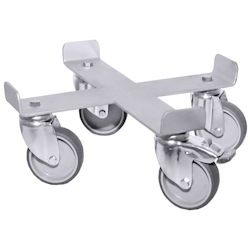 Contacto Rolli aus Edelstahl 18/10 mit, 4 verzinkten Lenkrollen 10 cm, für /150 Image