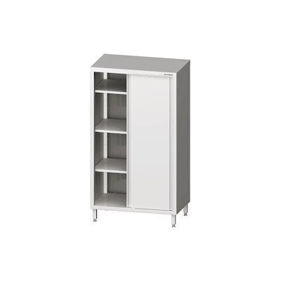 Stalgast Edelstahl Hochschrank mit Schiebetüren, 1100x600x1800 mm, verschweißt Image