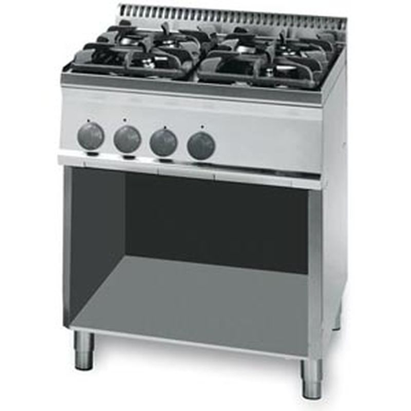 KBS Gastrotechnik Gas-Herd 19,5kW 4 Brenner offener Unterbau Image