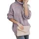 Dearlove Womens Turtleneck Long Sleeve Chunky Knit Pullover Sweater Tops