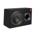 JBL BassPro 12 Aktiv Subwoofer Set - Bassreflex Woofer JBL box groß 30 cm, 450 Watt verstärker Auto Soundsystem und Car hifi Bassbox Gehäuse, Schwarz