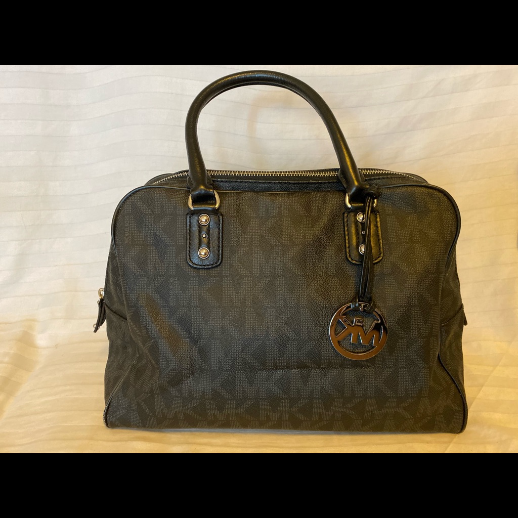 Michael Kors Bags | Black Logo Michael Kors Handbag Crossbody | Color: Black/Gray | Size: Os