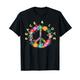 Peace Love Hippie Kostüm Tie Dye 60er 70er Jahre T-Shirt