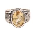 Magnificent Glitter,'Men's 6-Carat Citrine Ring from India'