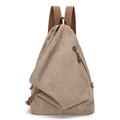 Canvas Vintage Backpack – Large Casual Daypack Outdoor Travel Rucksack Hiking Backpacks Shoulder Bag for Men Women (6882-Khaki)