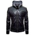 Miracle Trading Hoodie Jacket | Black Leather Jacket | Batman Logo Jacket | 2XS to 5XL (xs)