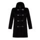 Ladies Duffle Coat Cashmere & Wool, Black, 14