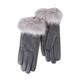 Isotoner Ladies Luxury Leather Gloves with Faux Fur Cuff