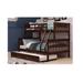 Twin Over Full Mission Bunkbed in Dark Cappuccino - Donco 122-3-TFCP