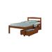 Twin Econo Bed in Light Espresso with Under Bed Drawers - Donco 575-TE_505-E