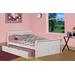 Full Sleigh Bed in White with Twin Trundle Bed - Donco 325-FW_503-W