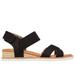 Skechers Women's BOBS Desert Kiss - Secret Picnic Sandals | Size 7.5 | Black | Textile