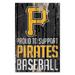 WinCraft Pittsburgh Pirates 11'' x 17'' Proud Wood Sign