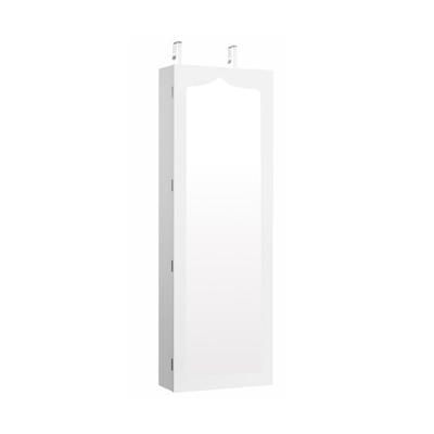 Costway 5 LEDs Lockable Mirror Jewelry Cabinet Arm...