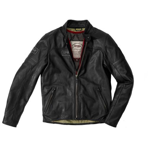 Spidi Vintage Motorrad Lederjacke, schwarz, Größe 50