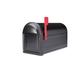 Architectural Mailboxes Barrington Post Mounted Mailbox Steel in Black, Size 11.0 H x 20.6 W x 20.59 D in | Wayfair 7900-1B-R-10