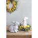 Birch Lane™ Glazed Standing Rabbit Statue Ceramic in White | 12.5 H x 7 W x 6 D in | Wayfair BL13738 27448243