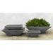 Campania International Square Zen Bowl Cast Stone Pot Planter Concrete in Brown | 8 H x 30 W x 30 D in | Wayfair P-805-BR