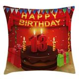 East Urban Home Happy Birthday Indoor/Outdoor 36" Throw Pillow Cover Polyester | 36 H x 36 W x 0.1 D in | Wayfair 2943981C5BF943D59A0A182D43466690