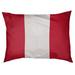 East Urban Home New England Throwback Football Stripes Indoor Pillow Metal in Red/White | 7 H x 50 W x 40 D in | Wayfair