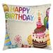 East Urban Home Happy Birthday Indoor/Outdoor 36" Throw Pillow Cover Polyester | 36 H x 36 W x 0.1 D in | Wayfair 1D5AAE5290424AB39466FD84173DC774