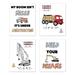 Sweet Jojo Designs Red & Blue Construction Truck 4- Piece Set Paper Print | 10 H x 8 W x 0.1 D in | Wayfair 4P-Prints-Construction-RD-BU