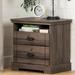 South Shore Lilak 2 Drawer Nightstand in Brown | 25 H x 24.5 W x 17.5 D in | Wayfair 12765