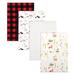 Trend Lab 4 Piece Buffalo Check Woodland Flannel Receiving Blanket Set 100% Cotton in Black/Red/Yellow | 30 H x 30 W x 0.5 D in | Wayfair 103577