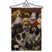 Breeze Decor Bumpkin Puppies Burlap Nature Pets Impressions Decorative 2-Sided Polyester 1.5 x 1.1 ft Garden Flag in Black/Brown | Wayfair