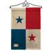 Breeze Decor Panama of the World 2-Sided Burlap 19 x 13 in. Garden Flag in Blue/Brown/Red | 18.5 H x 13 W x 0.1 D in | Wayfair