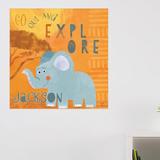 Zoomie Kids Little But Mighty Personalized Wall Decal Canvas/Fabric in Orange | 20 H x 20 W in | Wayfair DF07107658CF4DE2BAB56C01064BDC92