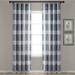 Willa Arlo™ Interiors Apollo 100% Cotton Striped Curtain Panels Metal in Green/Blue/Navy | 84 H in | Wayfair 93153ADEB2BA441AA7D78F7BD95AAA8A