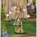 August Grove® Addilyn Peony Fairy Solar Statue Resin/Plastic in Green/Pink | 17.25 H x 6.5 W x 6.5 D in | Wayfair CE2EC491DDDE4D7DA2D594620E948D73