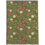 White 36 x 0.08 in Area Rug - Winston Porter Keena Gardenia Green/Pink/Orange Area Rug Polyester | 36 W x 0.08 D in | Wayfair